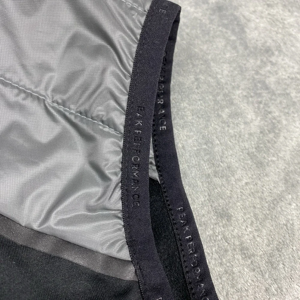 Peak Performance Alum Vest Mens Size XXL Grey Black Hybrid Hooded Puffer Running - Picture 3 of 14